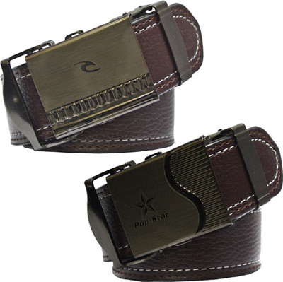 

Sun Shopping Men Formal Brown Synthetic Belt