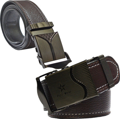 

Sun Shopping Men Formal Brown Synthetic Belt