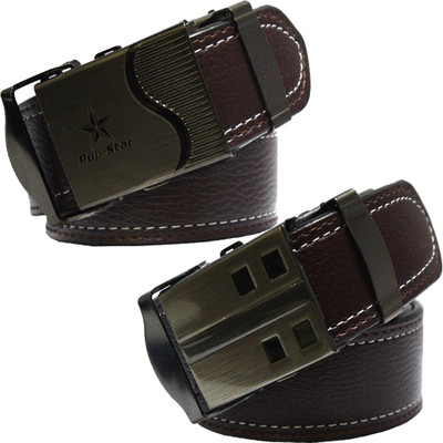 

Sun Shopping Men Formal Brown Synthetic Belt