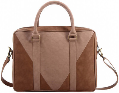 

Mohawk Camelus 14" Laptop Bag Medium Briefcase - For Men & Women(Tan)