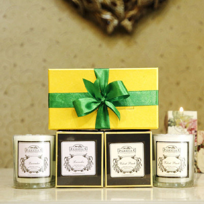 

GRATIA Lavender and Velvet Peach Candles Candle(Beige, Pack of 4)