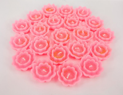 

goyal candle planet Floating Flower Lotus Candle Candle(Pink, Pack of 28)