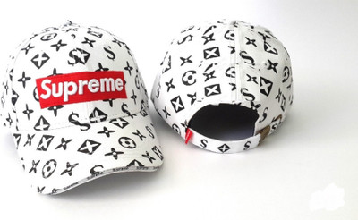white supreme hat