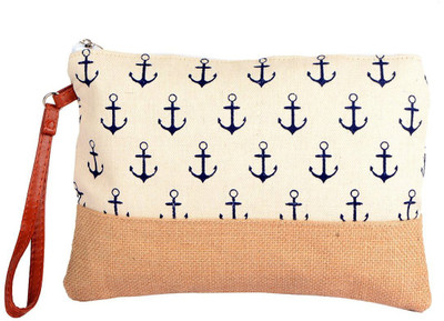 

stripes Party White Clutch