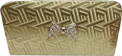 mselactos Casual Gold Clutch