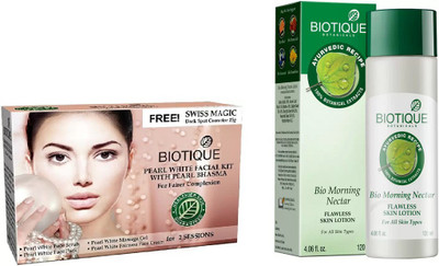 

BIOTIQUE BIO Bio Party Glow Facial Kit, Bio Morning Nectar Flawless Skin Lotion For All Skin Types(Set of 2)