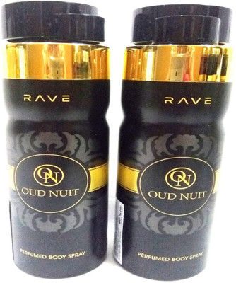 

RAVE OUD NUIT Perfume Body Spray - For Men & Women(400 ml, Pack of 2)