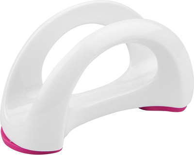 

Krauss 1 Compartments Ceramic, Silicone Napkin Holder(White, Pink)