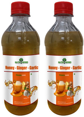 

Nutriherbs Organic Honey Ginger Garlic Cidar Vinegar Nutrition Drink(2x473 ml, citrus Flavored)