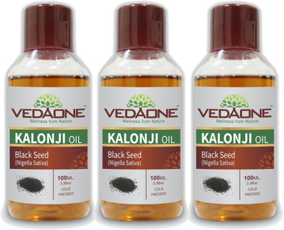 

VEDAONE 100% Natural Cold Pressed Kalonji Oil, 300ml (3 packs of 100 ml each) Hair Oil(300 ml)