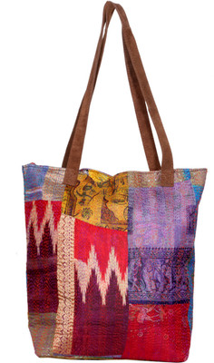 

IndiWeaves Men & Women Casual Multicolor Silk Tote