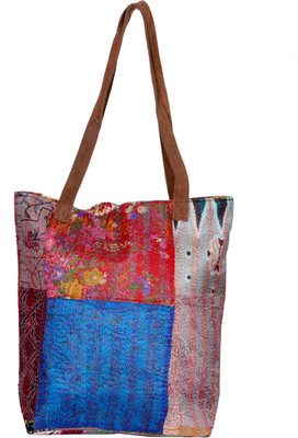 

Indistar Men & Women Casual Blue, Grey, Red Silk Tote