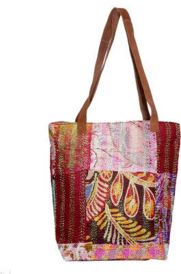 

IndiWeaves Men & Women Casual Multicolor Silk Tote