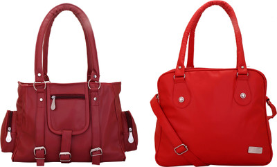 

Lady bar Hand-held Bag(Red, Maroon), Maroon;red