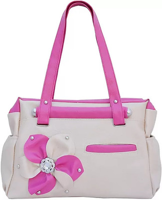 

3NG Hand-held Bag(Beige, Pink)