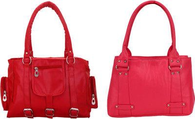

Lady bar Hand-held Bag(Red, Pink), Pink;red