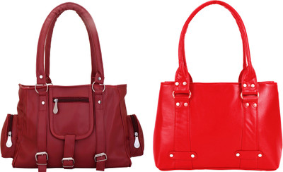 

Lady bar Hand-held Bag(Red, Maroon), Maroon;red