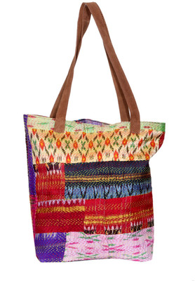 

Indistar Men & Women Casual Orange, Yellow, Green Silk Tote, Green;orange;yellow
