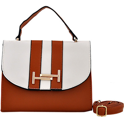 

Mark & Keith Sling Bag(Brown, White)