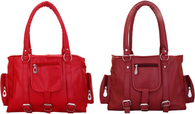 

Lady bar Hand-held Bag(Red, Maroon), Maroon;red