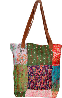 

IndiWeaves Men & Women Casual Multicolor Silk Tote