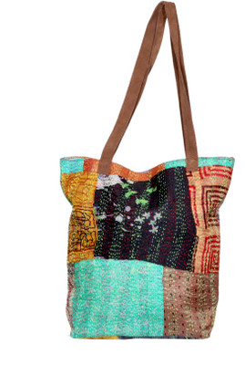 

IndiWeaves Men & Women Casual Multicolor Silk Tote