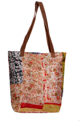 

Indistar Men & Women Casual Beige, Multicolor Silk Tote
