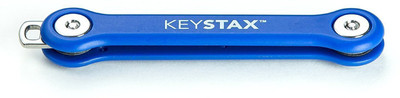 

keysmart KS301R KeyStax Compact Key Holder and Keychain Organizer Blue (2-8 Keys) Key Chain