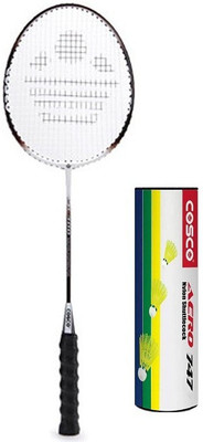 

Cosco Combo of Two- One 'Cb 300' Badminton Racket and one Box 'Aero 747' Nylon Shuttle cock (Pack of 6) (Color On Availability)- Badminton Kit