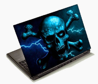 

Richerbrand Blue Skull Laptop Sticker 15.6 inch-Laptop Skin-228 Vinyl Laptop Decal 15.6