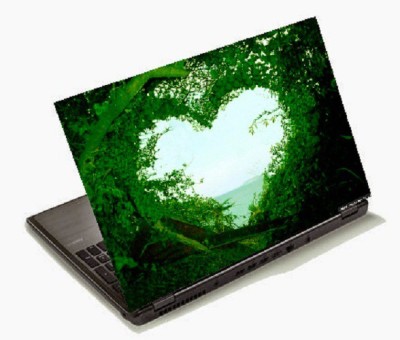 

Richerbrand Green Heart Laptop Sticker 15.6 inch-Laptop Skin-250 Vinyl Laptop Decal 15.6