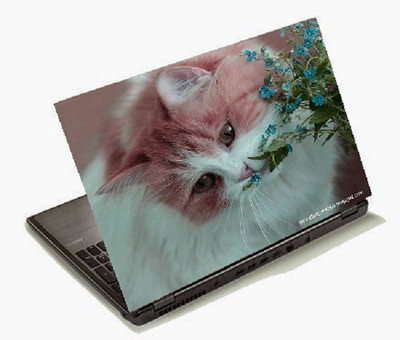 

Richerbrand Cute White Cat Laptop Sticker 15.6 inch-Laptop Skin-135 Vinyl Laptop Decal 15.6