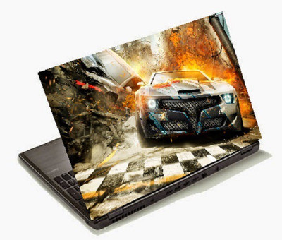 

Richerbrand Black Racing Car Laptop Sticker 15.6 inch-Laptop Skin-219 Vinyl Laptop Decal 15.6