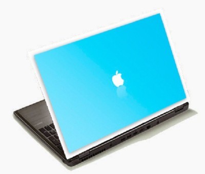 

Richerbrand Blue & White Apple Laptop Sticker 15.6 inch-Laptop Skin-239 Vinyl Laptop Decal 15.6