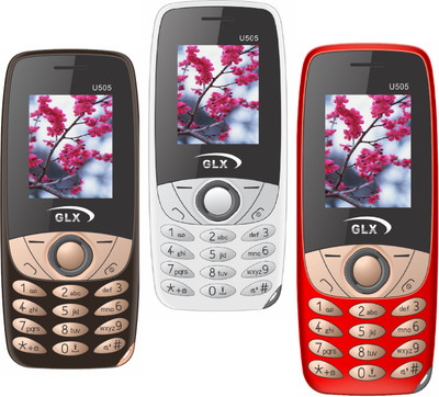 

GLX U505 Pack of Three Mobiles(White$$Red$$Coffee)