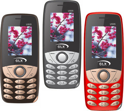 

GLX U505 Pack of Three Mobiles(Black$$Red$$Coffee)