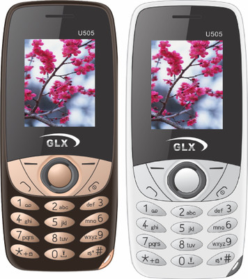 

GLX U505 Combo of Two Mobiles(White & Coffee)