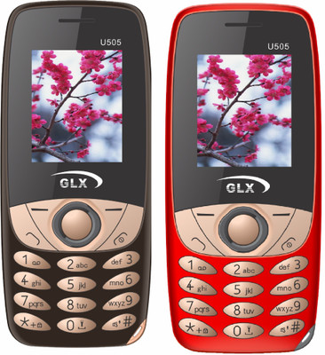GLX U505 Combo of Two Mobiles(Red & Coffee)