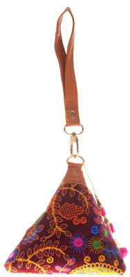 

Aliado Cloth/Textile/Fabric Magenta & Multi Embroidered Potli Bag Potli(Purple)