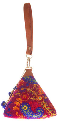 

Aliado Cloth/Textile/Fabric Pink & Multi Embroidered Potli Bag Potli(Pink)