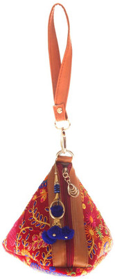 

Aliado Cloth/Textile/Fabric Embroidered Red & Multi Potli Bag Potli(Red)