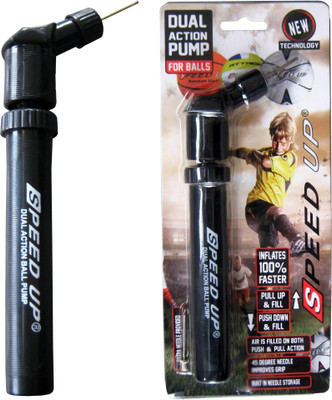 

Speed Up Dual Action Pump Ball Pump Small Easy To Use And Carry For All Balls Basket,Volley,Football. Ball Pump(Black)