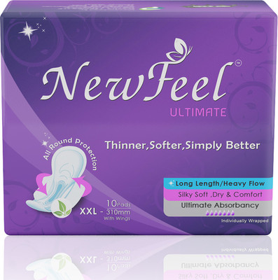 

NEWFEEL 310MM XXL ULTIMATE ULTRATHIN SANITARY NAPKIN Sanitary Pad(Pack of 3)