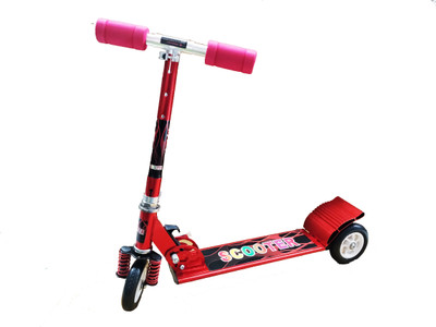

Emob Foldable Three Wheel Push Scooter for Kids with Adjustable Height and Fenders Braking System Three Wheel Scooter Scooter(Red)