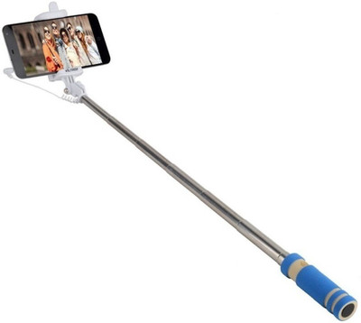 Lambent Cable Selfie Stick(Multicolor, Remote Included) Flipkart