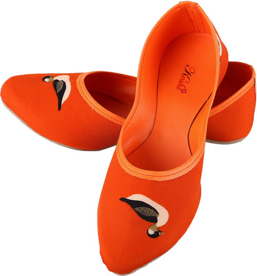 

Koshi Designer Fabric Belle Jutis For Women(Orange