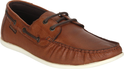 

Red Tape Leather Boat Shoes For Men(Brown, R.brown