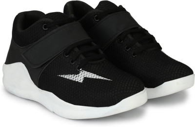 

Shoe Island ® Popular Revo-X ™ Premium Quality Trending Sporty Mesh Black High Ankle Length Velcro Strap Casual Sneakers Training & Gym Shoes For Men(Black