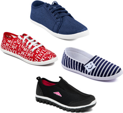 

Asian Women Casual & Running Shoes Combo Pack of 4 Casuals For Women(Multicolor