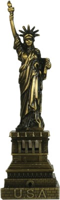 AVIGHNA Statue of Liberty, Symbol of Freedom Showpiece/Statue for Home Decor And Souvenir Decorative Showpiece  -  18 cm(Metal, Gold)